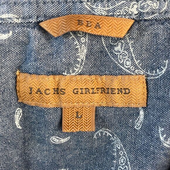 JACHS Girlfriend Plaid Button Down Shirt Size L EUC - Picture 7 of 8